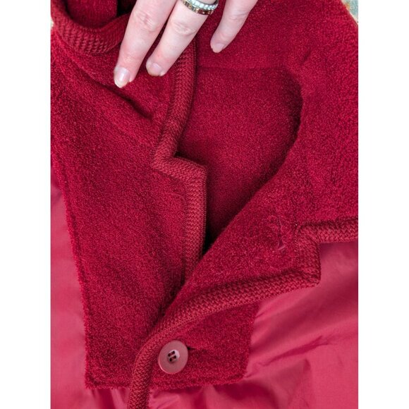 Vintage Braetan Burgundy Reversible Fleece and Windbreaker Jacket - S - Picture 6 of 12
